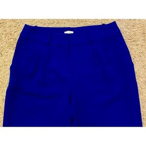 J.CREW Royal Blue Drapey PANTS Size 4 Style B8074
